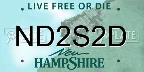 ND2S2D New Hampshire License Plate