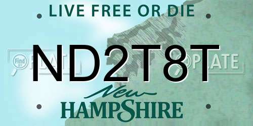 ND2T8T New Hampshire License Plate