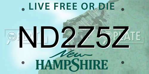 ND2Z5Z New Hampshire License Plate