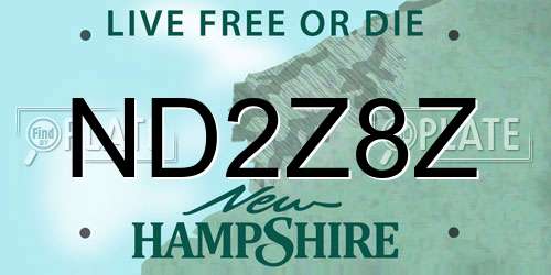 ND2Z8Z New Hampshire License Plate