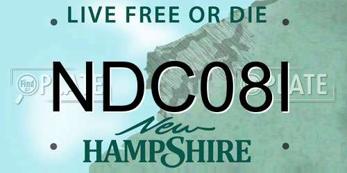 NDC08I New Hampshire License Plate