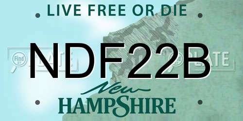 NDF22B New Hampshire License Plate