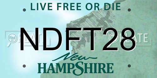 NDFT28 New Hampshire License Plate