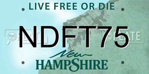 NDFT75 New Hampshire License Plate