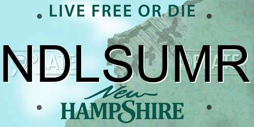 NDLSUMR New Hampshire License Plate