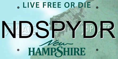 NDSPYDR New Hampshire License Plate