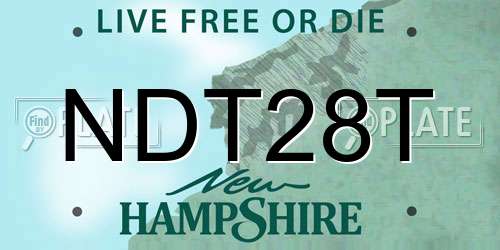 NDT28T New Hampshire License Plate