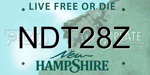 NDT28Z New Hampshire License Plate