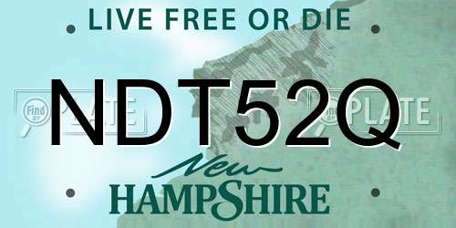NDT52Q New Hampshire License Plate