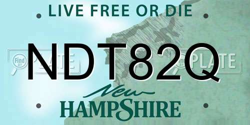 NDT82Q New Hampshire License Plate