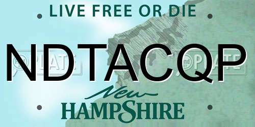 NDTACQP New Hampshire License Plate