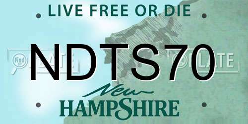 NDTS70 New Hampshire License Plate