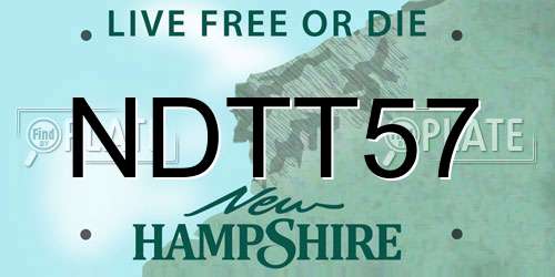 NDTT57 New Hampshire License Plate