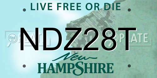 NDZ28T New Hampshire License Plate