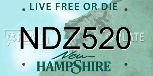 NDZ520 New Hampshire License Plate