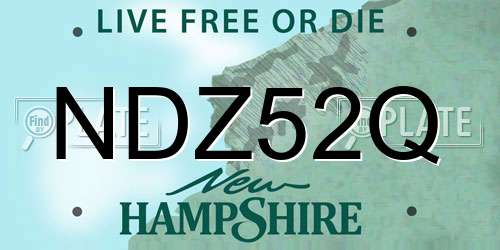 NDZ52Q New Hampshire License Plate