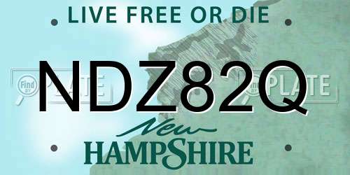 NDZ82Q New Hampshire License Plate