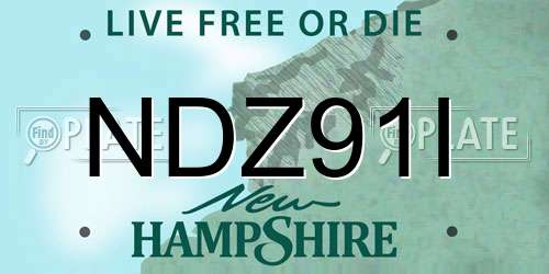 NDZ91I New Hampshire License Plate
