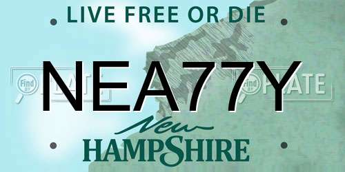 NEA77Y New Hampshire License Plate