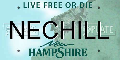 NECHILL New Hampshire License Plate
