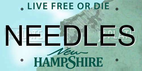 NEEDLES New Hampshire License Plate