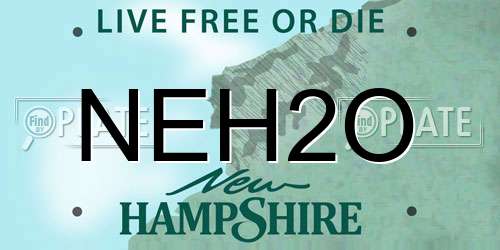 NEH2O New Hampshire License Plate