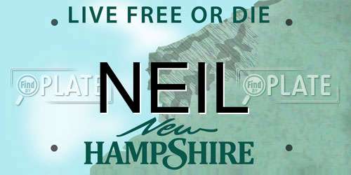 NEIL New Hampshire License Plate
