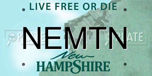 NEMTN New Hampshire License Plate