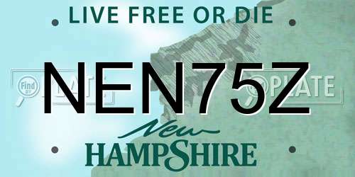 NEN75Z New Hampshire License Plate