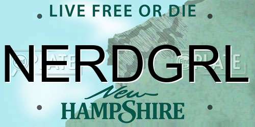 NERDGRL New Hampshire License Plate