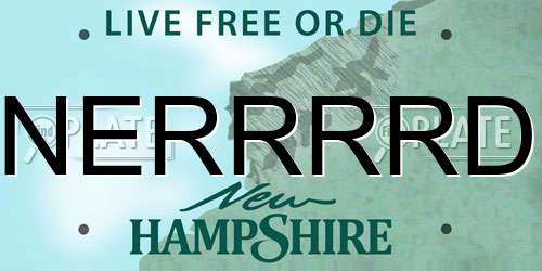 NERRRRD New Hampshire License Plate