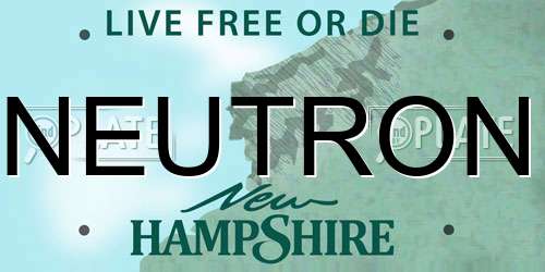 NEUTRON New Hampshire License Plate
