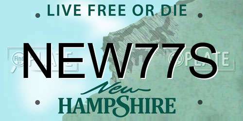 NEW77S New Hampshire License Plate