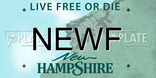 NEWF New Hampshire License Plate