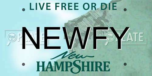 NEWFY New Hampshire License Plate