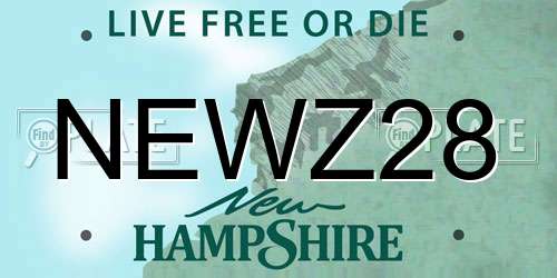 NEWZ28 New Hampshire License Plate