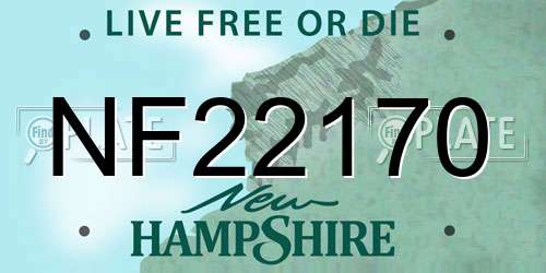 NF22170 New Hampshire License Plate