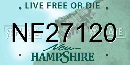 NF27120 New Hampshire License Plate