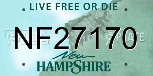 NF27170 New Hampshire License Plate