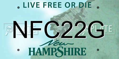 NFC22G New Hampshire License Plate