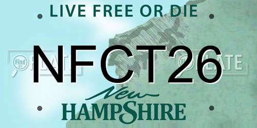 NFCT26 New Hampshire License Plate