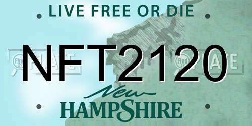 NFT2120 New Hampshire License Plate