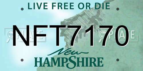 NFT7170 New Hampshire License Plate