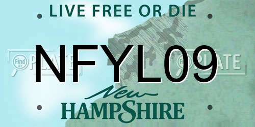NFYL09 New Hampshire License Plate