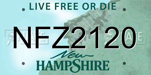 NFZ2120 New Hampshire License Plate