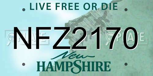 NFZ2170 New Hampshire License Plate
