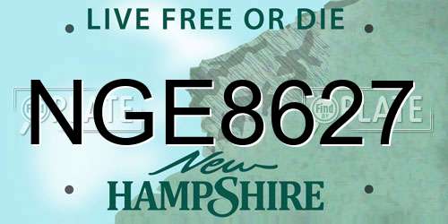 NGE8627 New Hampshire License Plate