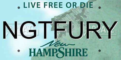 NGTFURY New Hampshire License Plate