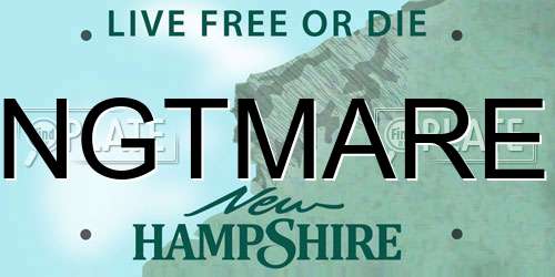 NGTMARE New Hampshire License Plate