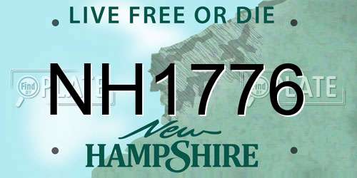 NH1776 New Hampshire License Plate